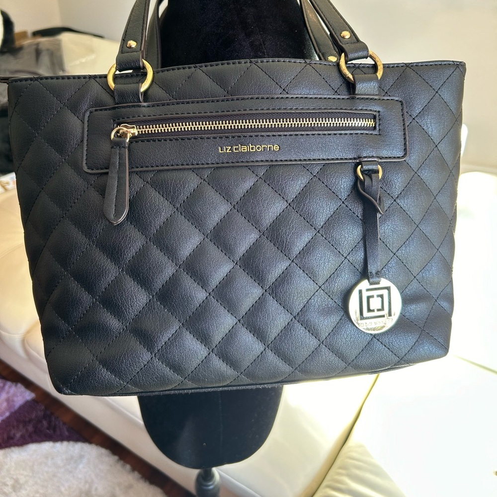 Liz Claiborne Quilted Double Handle Handbag